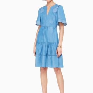 Kate Spade ♠️ chambray tie back dress